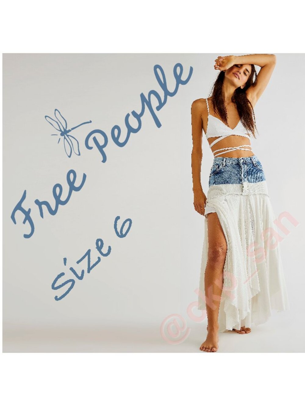 NWT Rare Free People Under Your Spell Maxi Skirt Sz 6